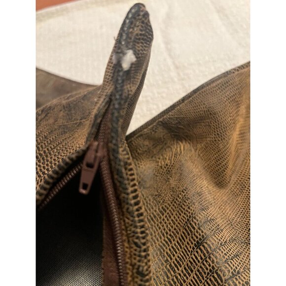 Set Of 2 Faux Leather Reptile Print Pillow Covers, Mystic Valley Traders - Picture 7 of 8